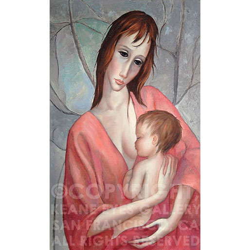 MOTHER AND CHILD LITHOGRAPH